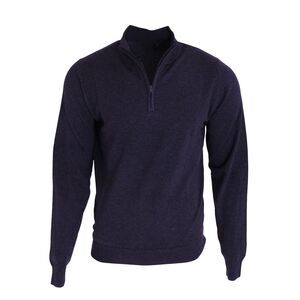 Premier Mens 1/4 Zip Neck Knitted Sweater / Navy